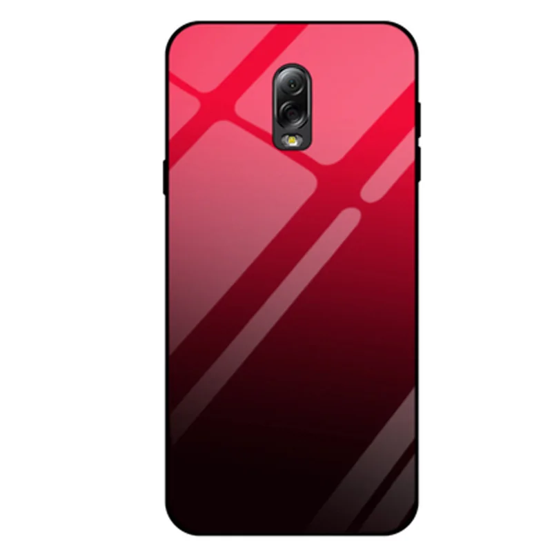 Для samsung galaxy J7+ J7 плюс Чехол сплошной цвет защита для телефона из закаленного стекла крышка J7plus J7310 для задней панели Чехол градиент стекло оболочки coque