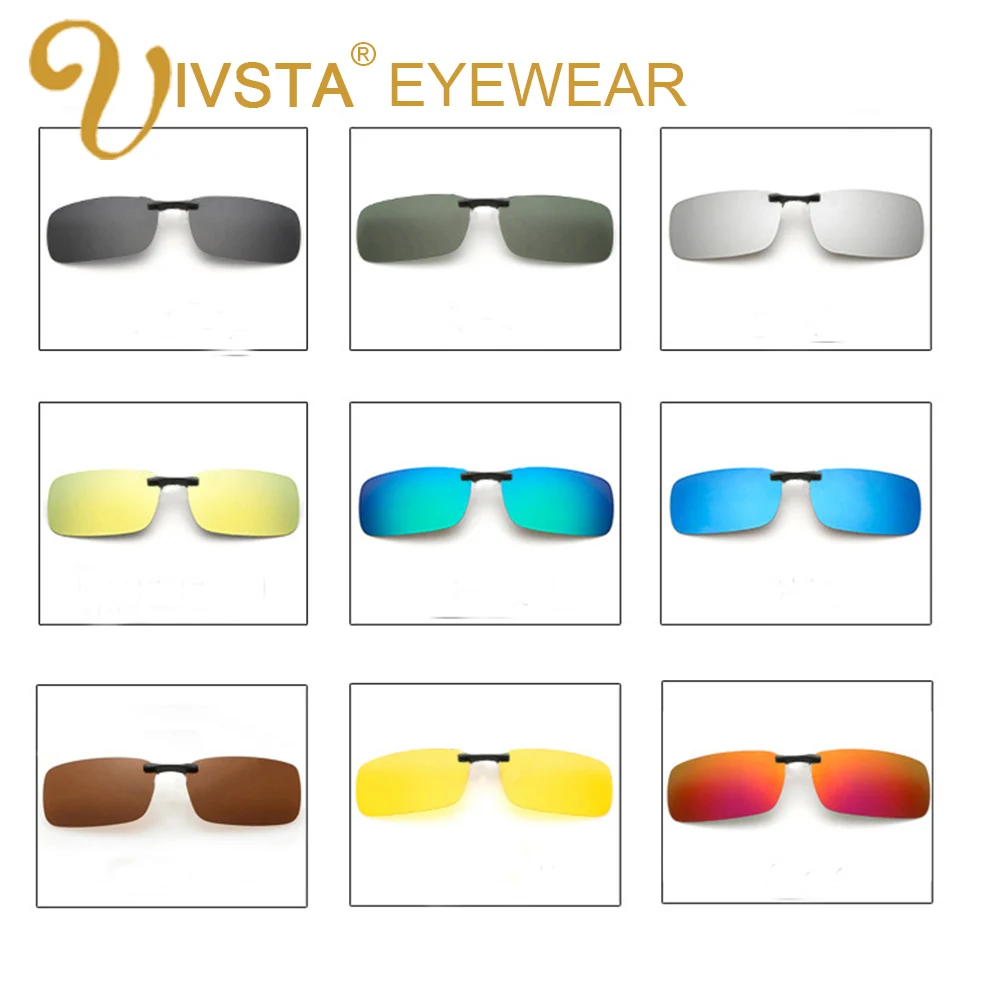 Мужские солнцезащитные очки IVSTA прямоугольные поляризованные линзы с клипсой