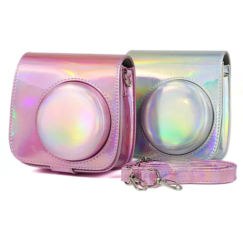 Чехол для Камеры Fujifilm Instax Mini 9 8 голографическая блестящая Лазерная мгновенная