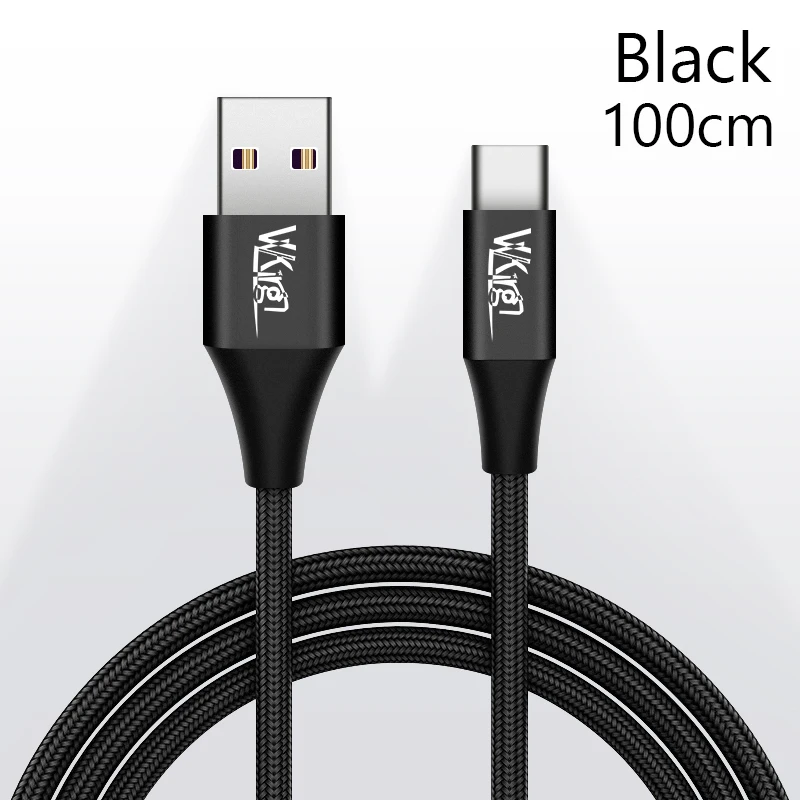 Black-100cm VVKing USB C кабель 5A Supercharge usb type C кабель для быстрой зарядки huawei быстрое зарядное устройство кабель для samsung S9 Note 9 Xiaomi - Тип штекера: Black-100cm