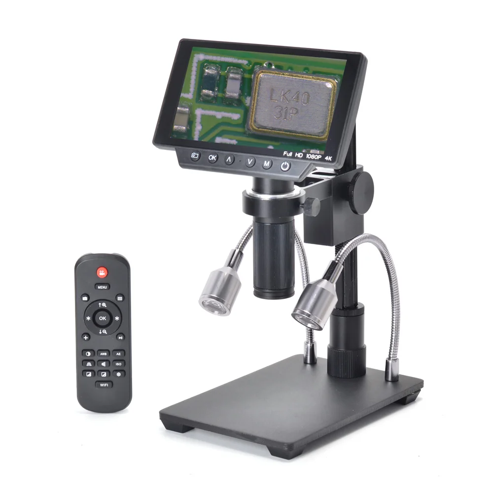 

HAYEAR 16MP 4K HDMI Stereo Digital Microscope Camera 150X C-mount 1080P USB WIFI Microscope with 5" LCD Screen for THT Soldering