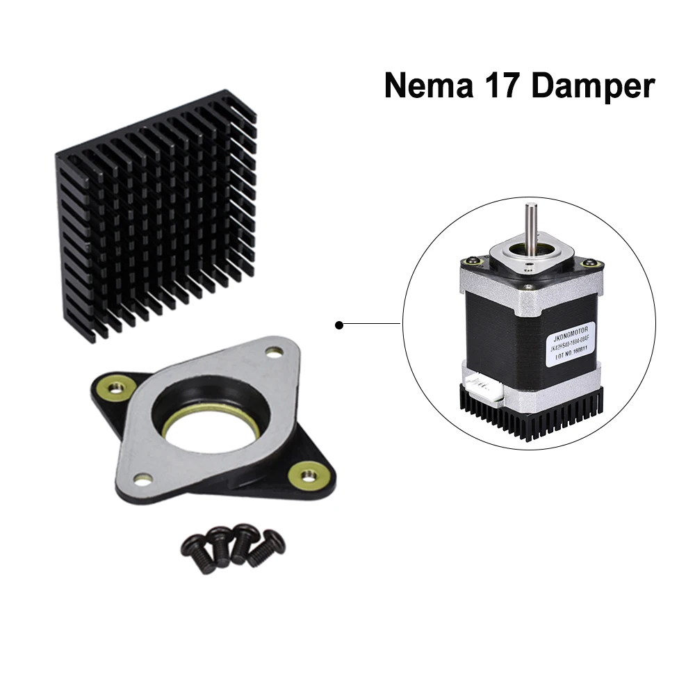 Nema 17 демпфера 42 мм шаговый двигатель NEMA теплоотвод шрот и резиновые амортизаторы