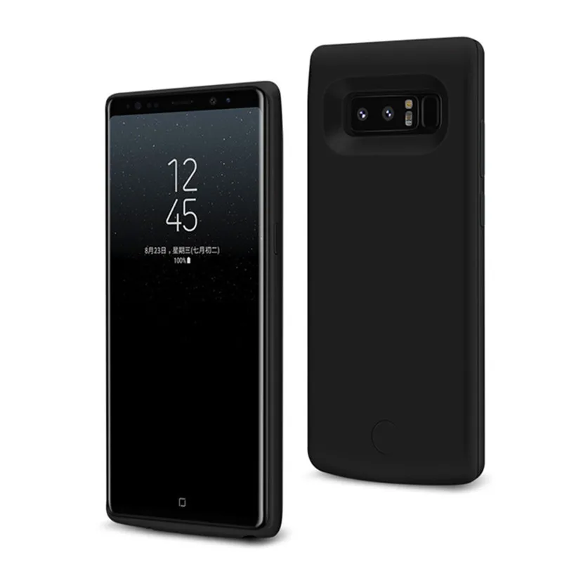 Чехол для зарядного устройства KQJYS 6500 мАч для samsung Note 8, чехол для аккумулятора, внешний резервный внешний аккумулятор для samsung Galaxy Note 8, чехол для зарядки - Цвет: Black