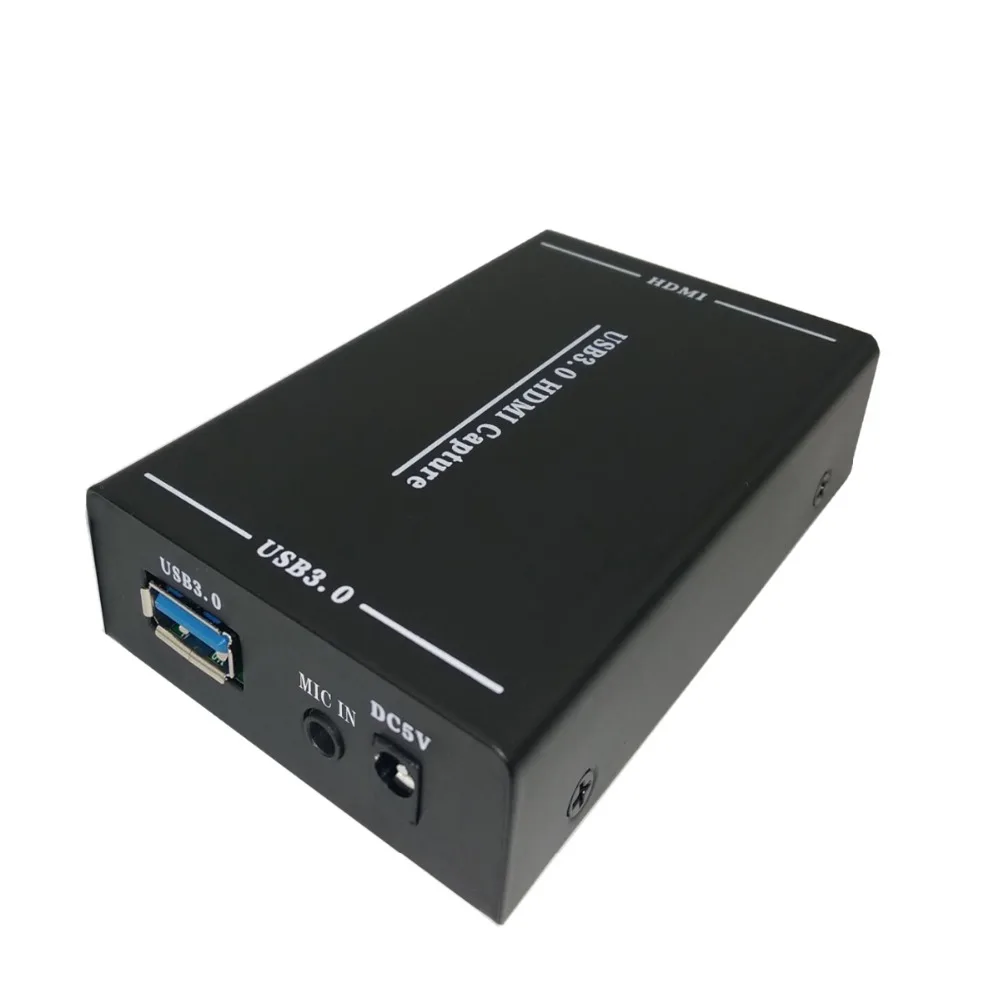 USB 3 0 HD видео игра захват 4K 1080P в прямом эфире конвертер Поддержка микрофон для XBOX