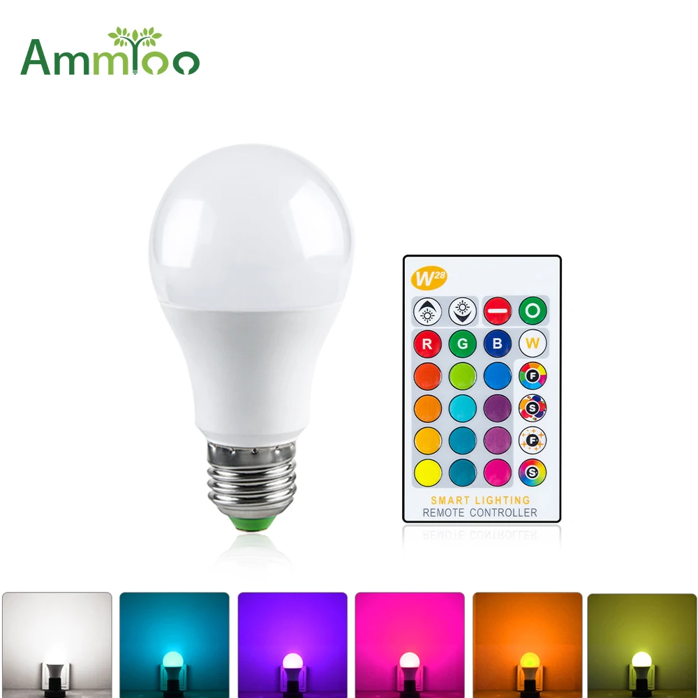 

10W RGBW RGBWW Led Light Bulb E27 Novelty Dimmer 16 colors RGB Led Lamp 110V 220V Bombillas led Light Decoration For Living Room