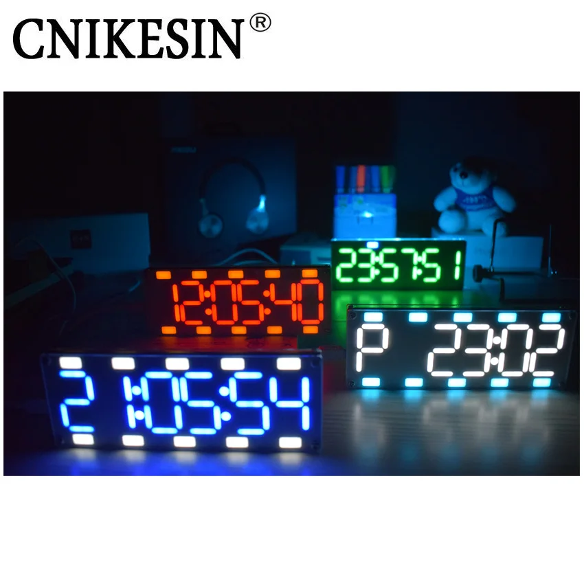 CNIKESIN DIY 6 цифр светодиодный большой экран двухцветная цифровая трубка настольные