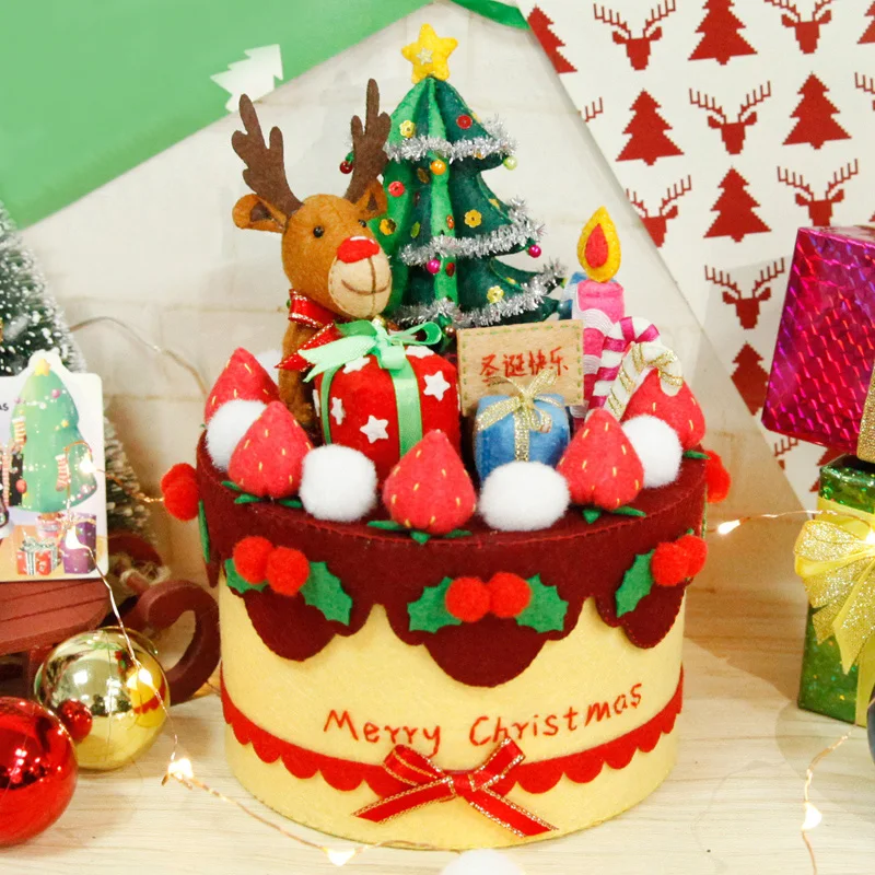 Чехол для хранения в стиле Рождественского торта ручная работа Лось и