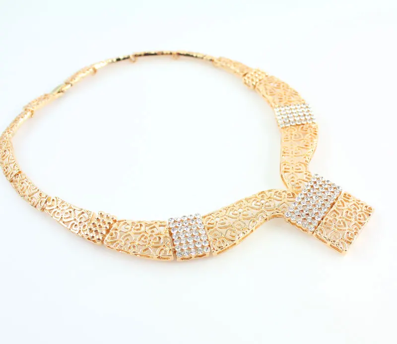 Ювелирные наборы золотого цвета африканские бусы воротник массивное ожерелье