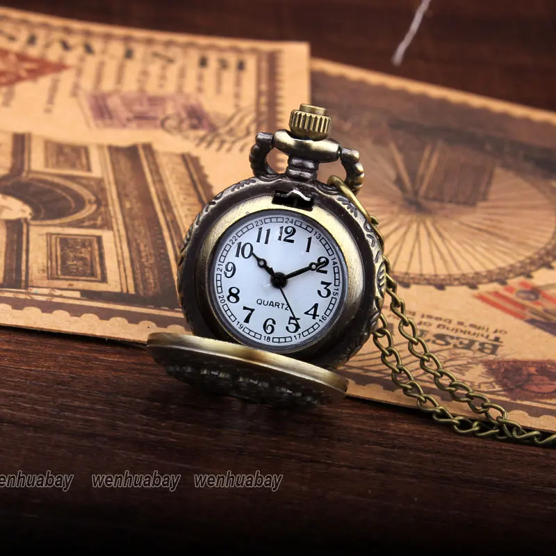 Маленькие кварцевые карманные винтажные часы ретро в виде паутины с подвеской