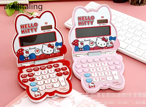 Новый милый стрейч Hello Kitty калькулятор солнечной энергии 12 цифровых yey 1103|digital