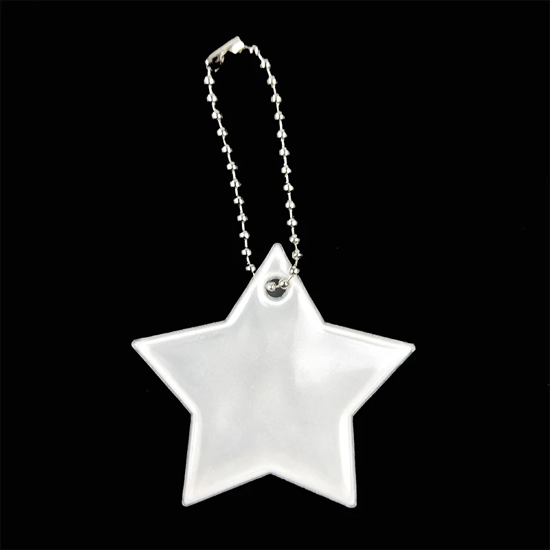 white MEILITE 250 свечи огни звезда отражающий кулон Шарм сумка вешалка для аксессуаров брелок с отражателем для безопасности дорожного движения - Название цвета: white