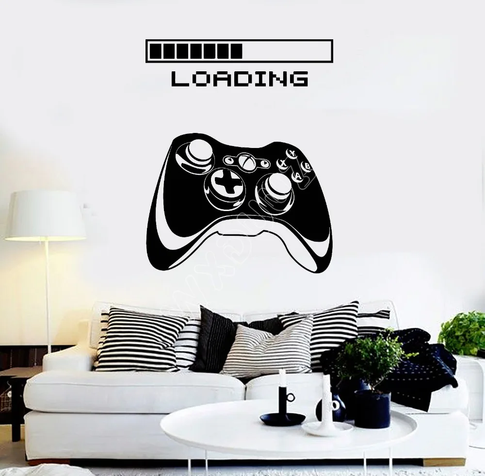 WXDUUZ виниловые наклейки на стены игровой арт джойстик загрузка видео из игры