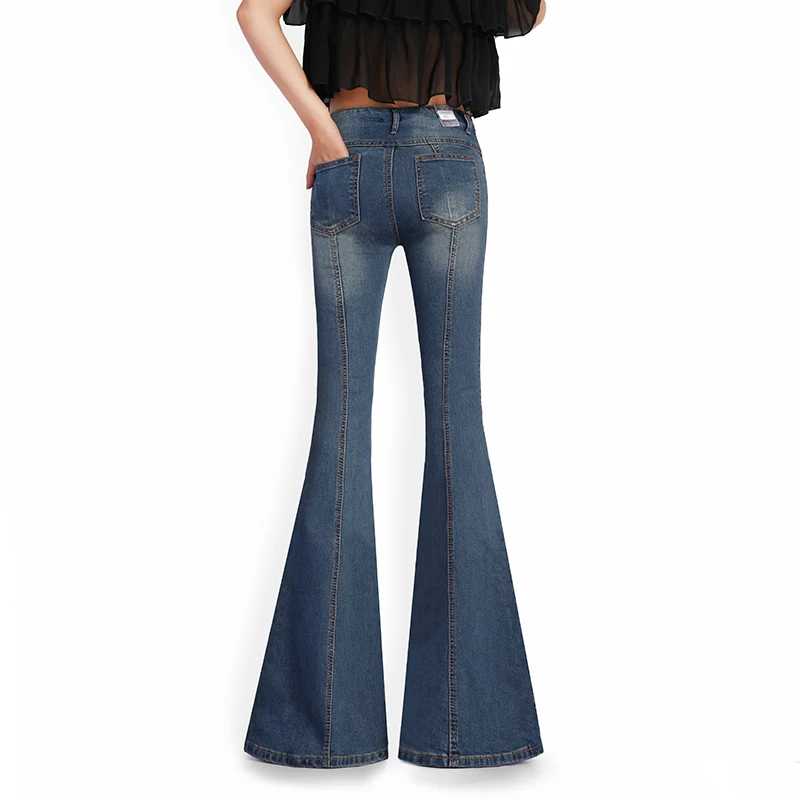 2018 весенние модные повседневные Облегающие расклешенные джинсы со средней