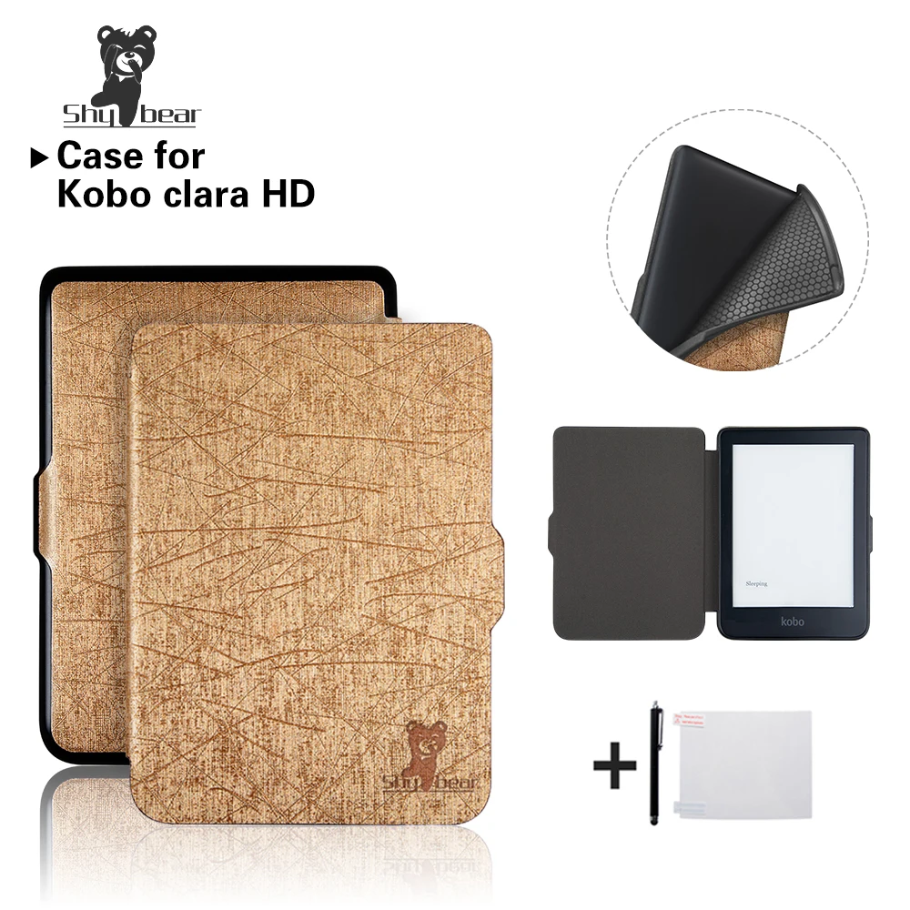 Чехол для нового Kobo Clara HD 6 дюймов TPU читалка однотонная цветная крышка чехол+ Бесплатный подарок