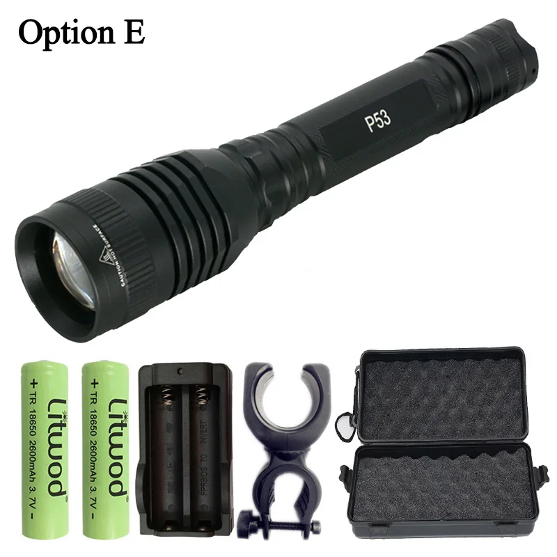 Z20 Litwod P53 CREE XHP70 конвой Объектив 32 Вт чип лампа 18650 3200lm Мощный тактический светодиодный фонарик с зумом - Испускаемый цвет: Option E
