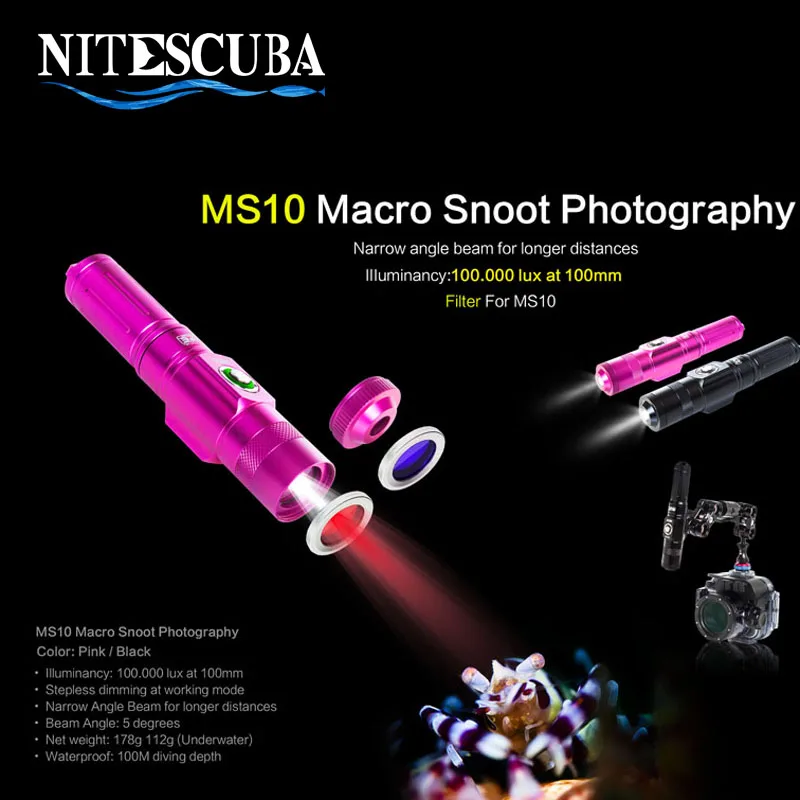 Scubalamp для подводного плавания светильник макро Snoot Beam Ms10 Tg6 Rx 100 Камера Корпус