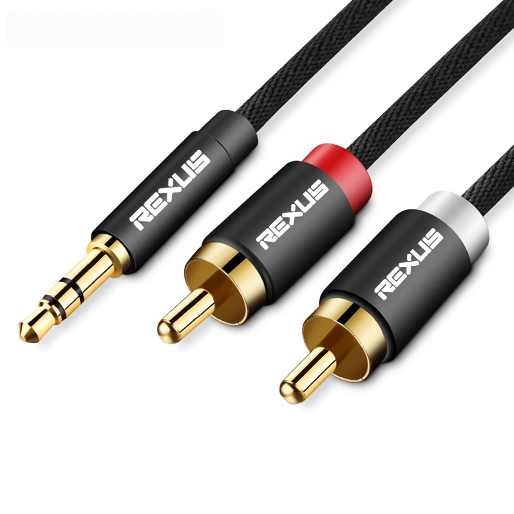 1 шт. кабель RCA папа от 3 5 мм до 2 аудио AUX Шнур для DJ усилителей сабвуфер миксер