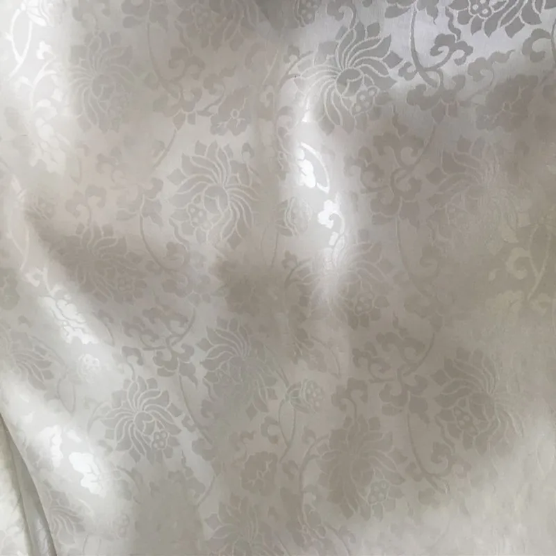 Sangbo атласная шелковая ткань из чистого шелка Hanfu DIY цветок лотоса жаккардовая |