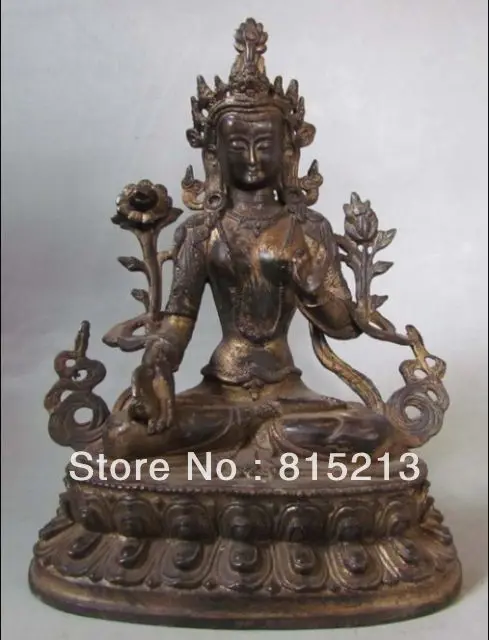 

Bi00637 Китай тибетская Строительная статуя Будды богини милосердия Кван-Инь