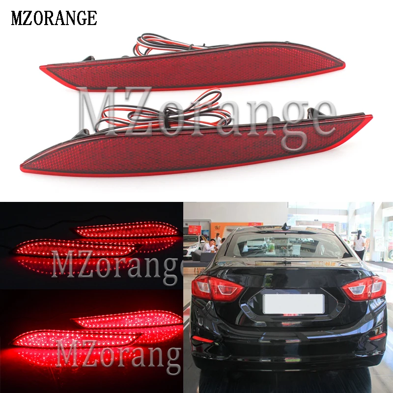 

Rear Bumper Reflector Light For Chevrolet Cruze 2017-2018 ABS LED Tail Brake Warning Turn Signal Lamp Taillights Car Assembly