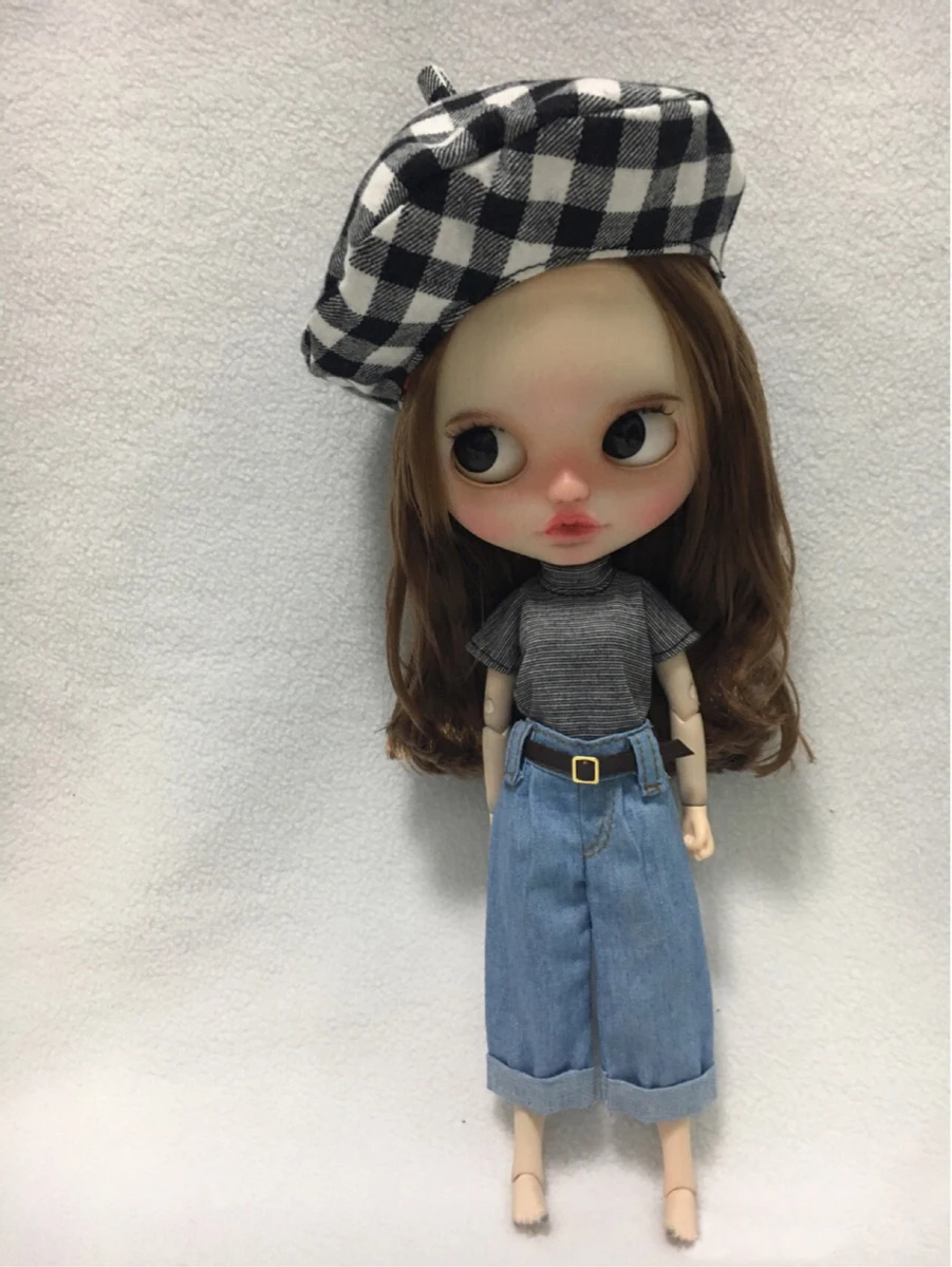 T02-X589 Blyth Кукла Одежда 1/6 куклы аксессуары azone ручной работы одежда полосатая футболка широкие брюки