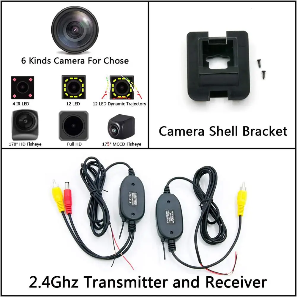 Camera with Wireless 175 градусов рыбий глаз MCCD Starlight Парковка HD камера заднего вида для Mercedes Benz W204 W212 W221 S600 S550 S500 S450 S430 S420 - Название цвета: Camera with Wireless