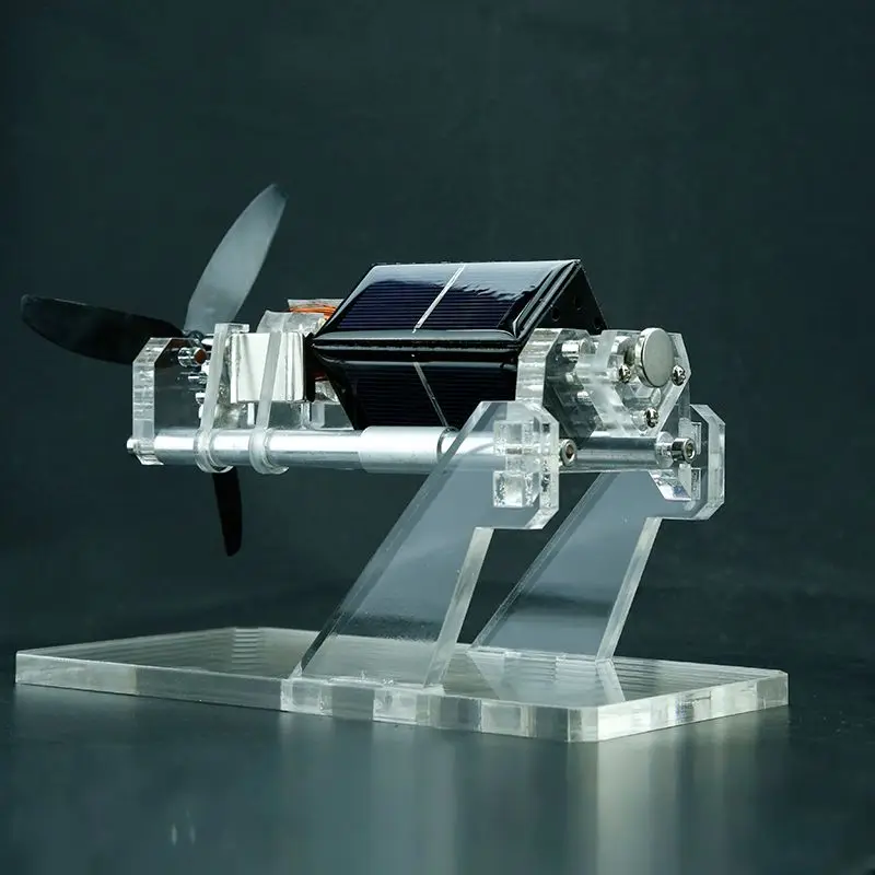 Вентилятор на солнечной батарее Магнитный левитационный бесщеточный двигатель с пропеллером модель образования 175x100x105 мм