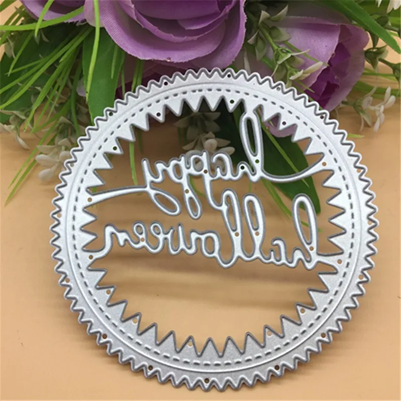 Счастливый Хэллоуин металлические Вырубные штампы фотоальбом карточка бумага