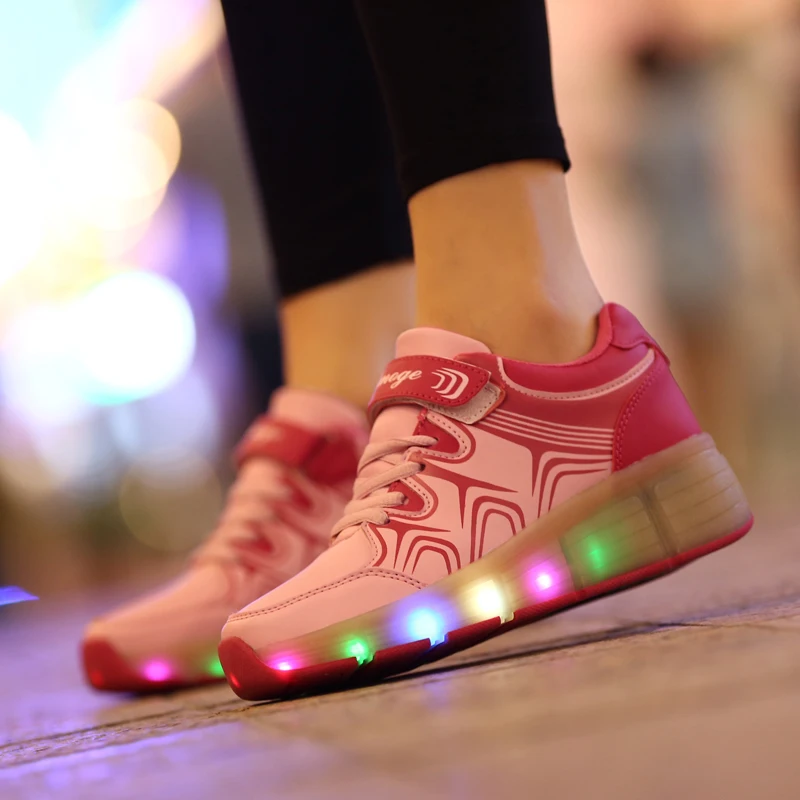 Размер 27 - 43 детей Heelys обувь с из светодиодов огни дети ролик обувь с  колесами износ - устойчивые для мальчиков девушка кроссовки Zapatillas -  купить по выгодной цене | AliExpress