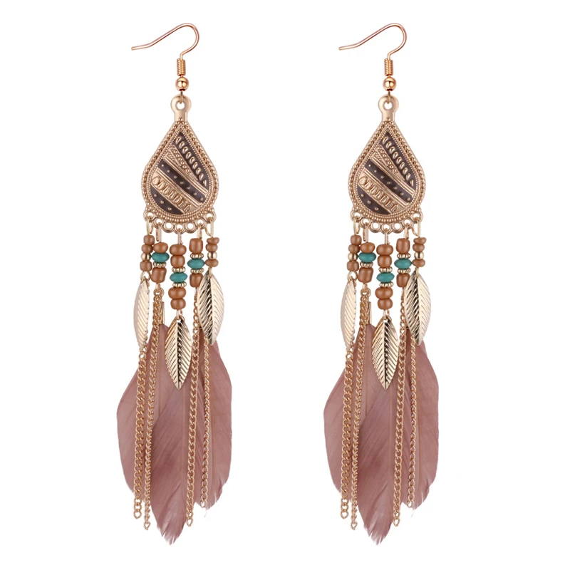 Женские богемные висячие серьги boho mujer moda bijoux винтажные длинные этнические