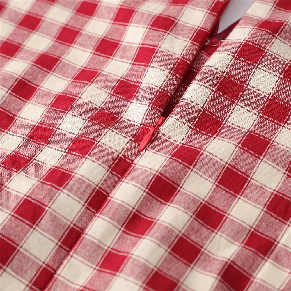 

Shanghai Story Short Sleeve Plaid cheongsam top Lattice traditional Chinese Top Blend Cotton Linen Blouse