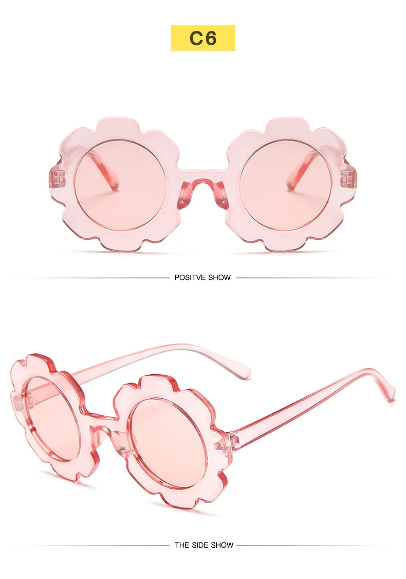 Винтажные очки детские солнцезащитные очки с круглым цветком Gafas детские спортивные солнцезащитные очки UV400 для девочек и мальчиков Oculos De Sol