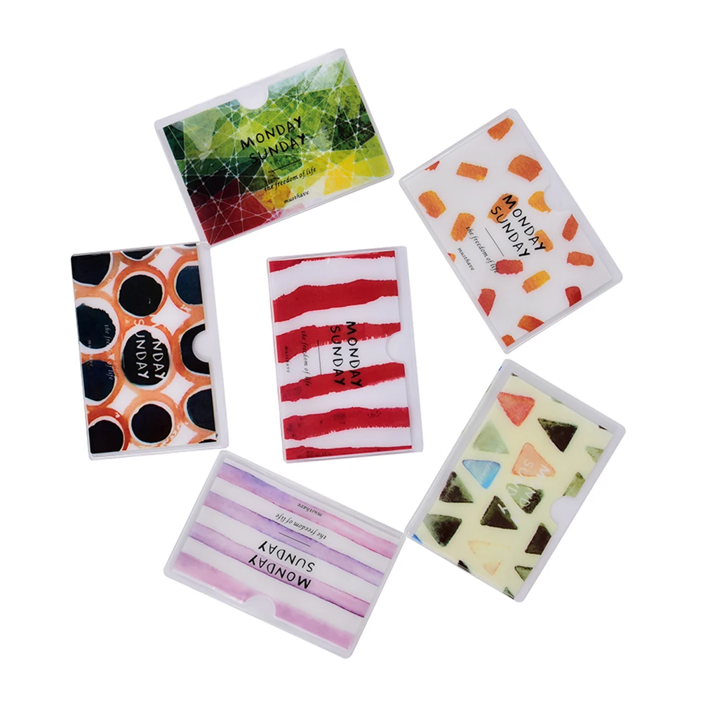 1PCS Fashion Transparent PVC Summer Travel Credit Card Holder Women Bag Transport Bus Car Business Cover Case | Багаж и сумки
