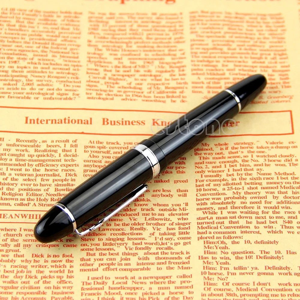 Jinhao 159 черный и серебристый М Перьевая ручка толщиной W15