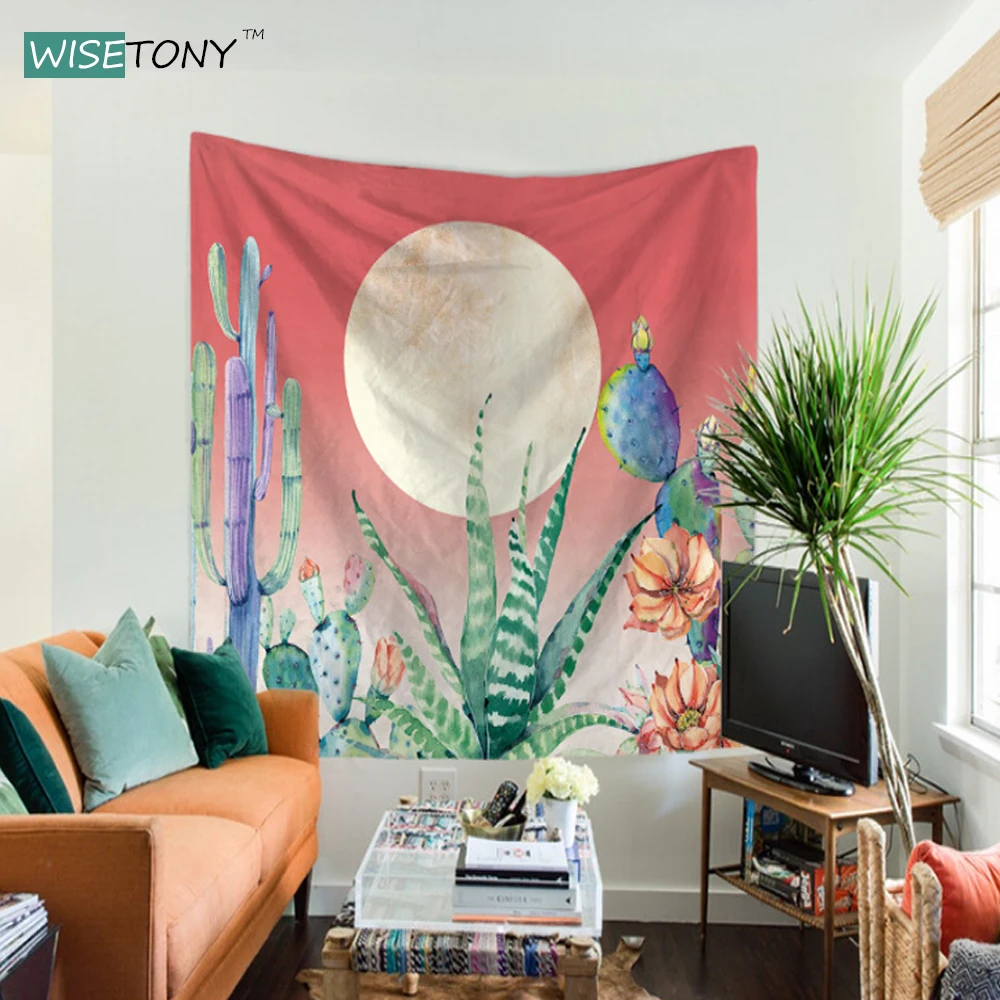 Фото WISETONY Cactus Tapestry 2 Size Mandala Wall Hanging Green Succulents 3D Flower Art Carpet Blanket Yoga Mat Decorative Home Deco Дом и сад WISETONY Cactus Tapestry 2 Size Mandala Wall Hanging Green Succulents 3D Flower Art Carpet Blanket Yoga Mat Decorative Home Deco Дом и сад