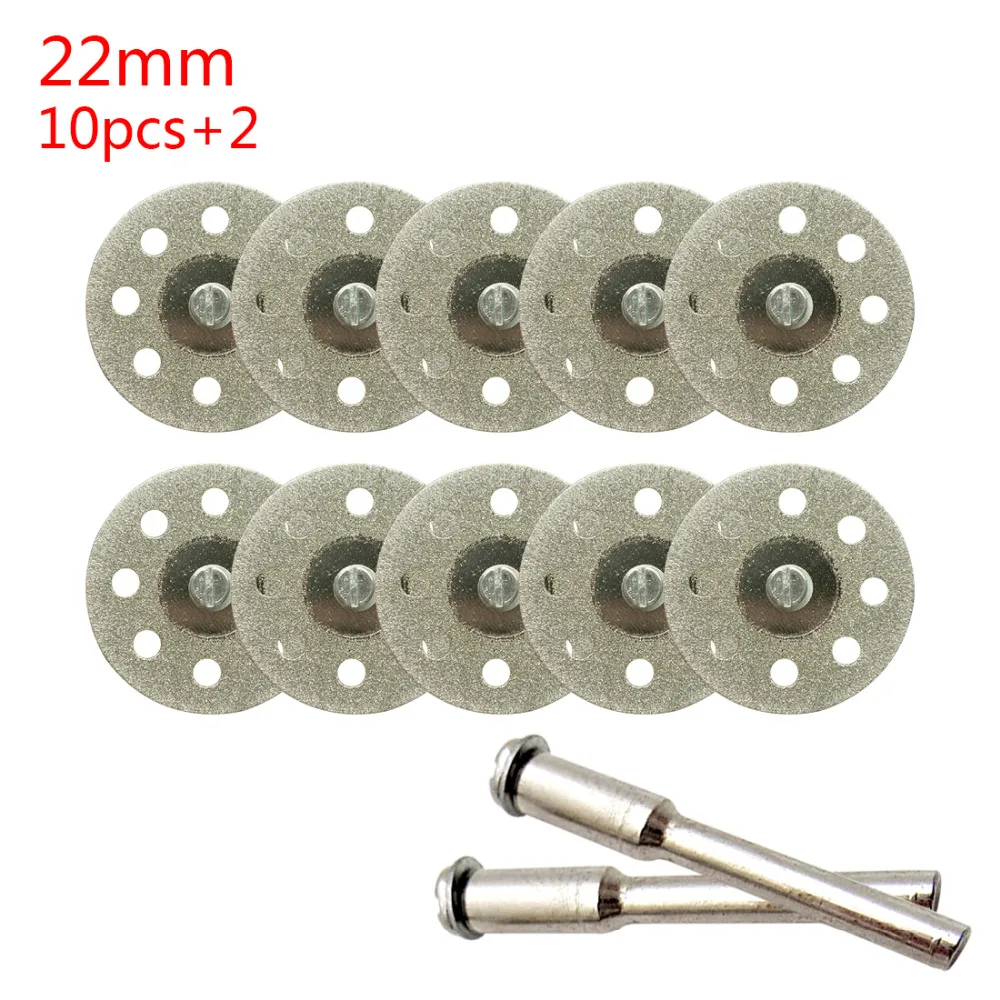 

10pcs Emery Diamond Coated Double Side Cutting Discs cut off blade Grinding Disc With 3.0mm Mandrel for Dremel Rotary Tools