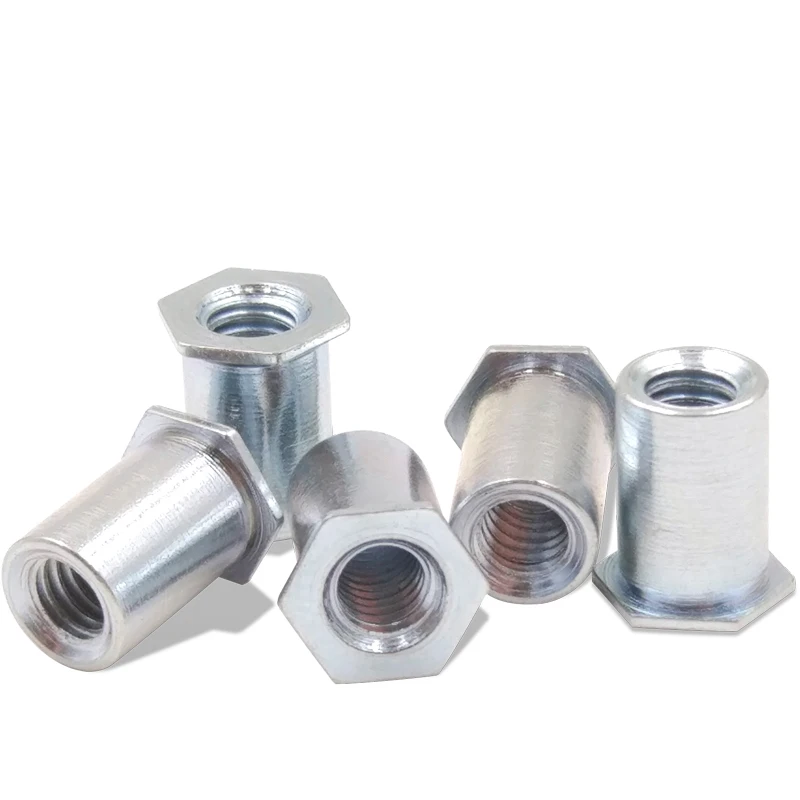 10PCS-M2*4/5/6/7 оцинкованная через отверстие давление заклепочная шпилька/давление
