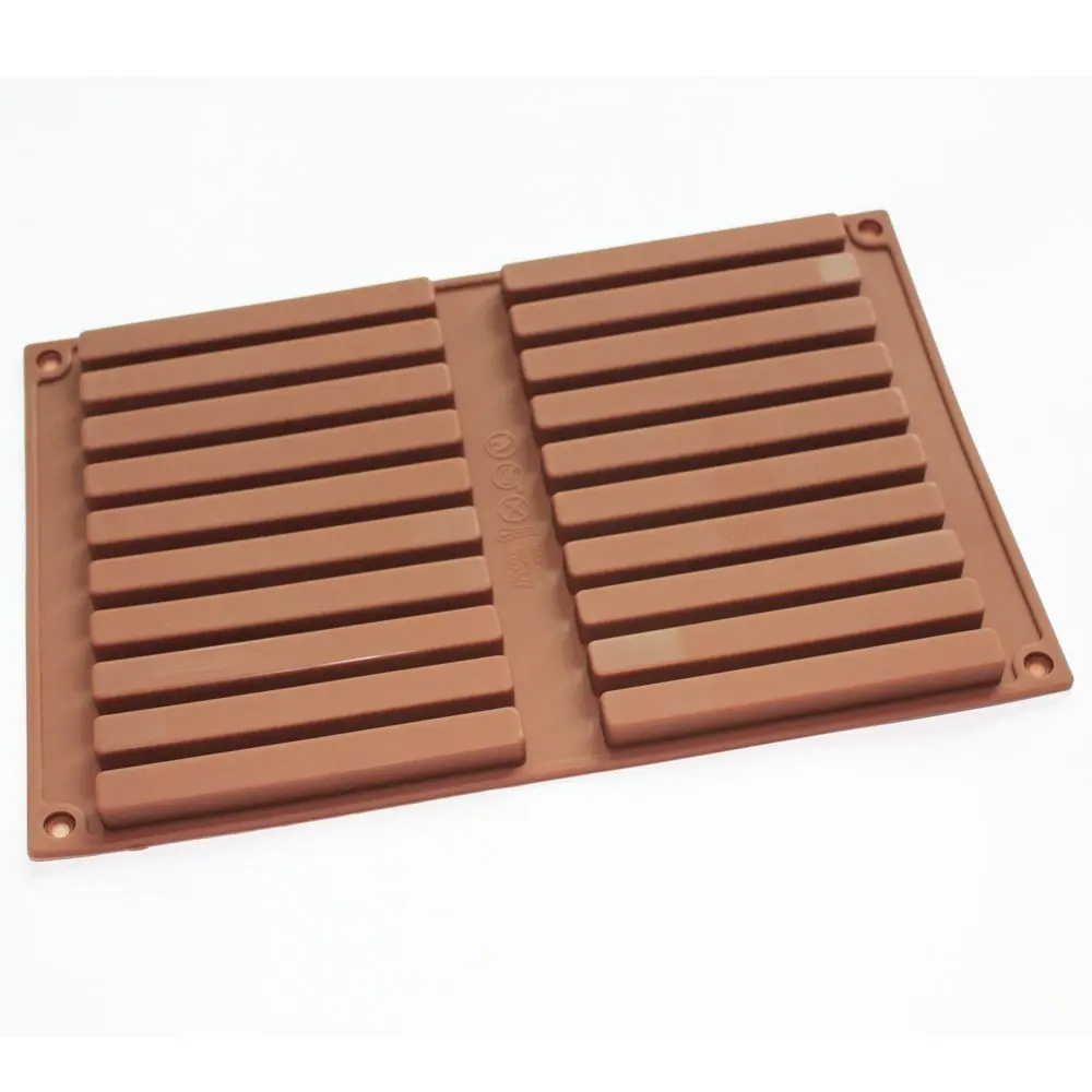 Полоски для печенья шоколада желе силиконовая форма 20 бар длина 10 см|silicone mold|mold