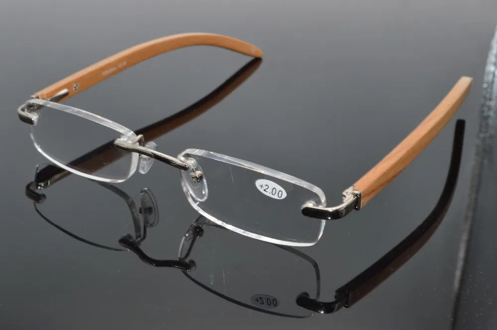 Очки для чтения с деревянными дужками без оправы + 2019 1 0 5 2 3 4 0|reading glasses|glasses readingwoman