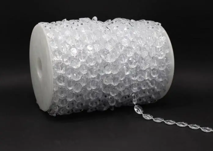 Акриловые хрустальные бусины цепочка Висячие занавеска гирлянда цветы люстра