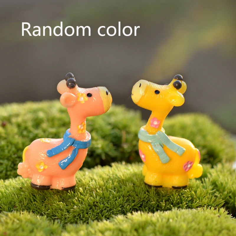 4 шт случайный цвет микро пейзаж милый мультфильм животное Смола Сделай Сам сад
