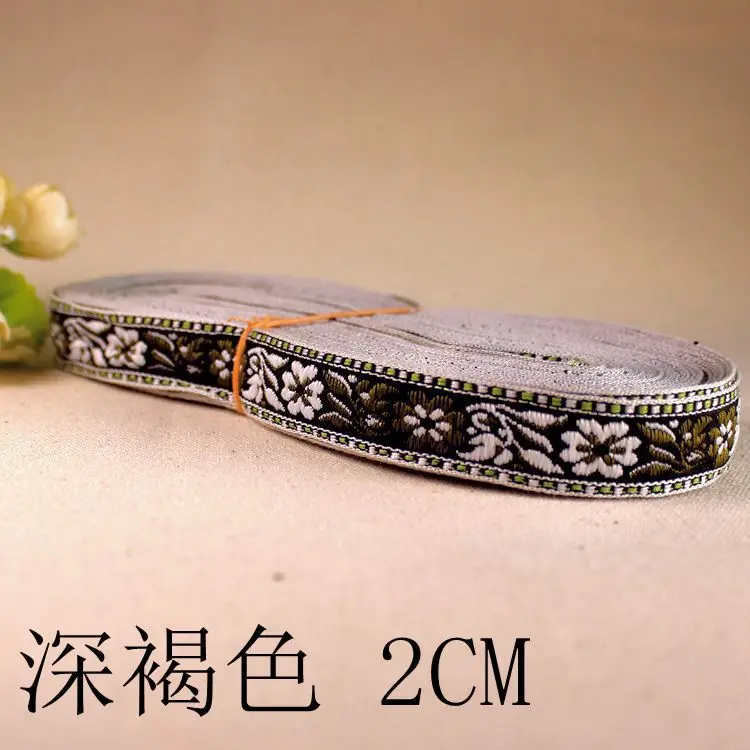 Атласная ткань с вышивкой 20 ярдов кружевная отделка для платья воротника ленты