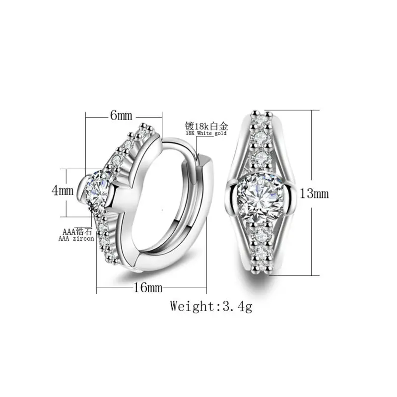 Water Drop Design 925 sterling silver Women Earrings Fashion Jewelry CZ Stone Micro Paved Luxury for Wedding Engagemen | Украшения и