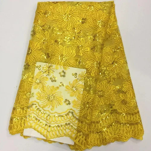 Горячие продаж во Франции Фатин с блестками кружевной ткани новейшие