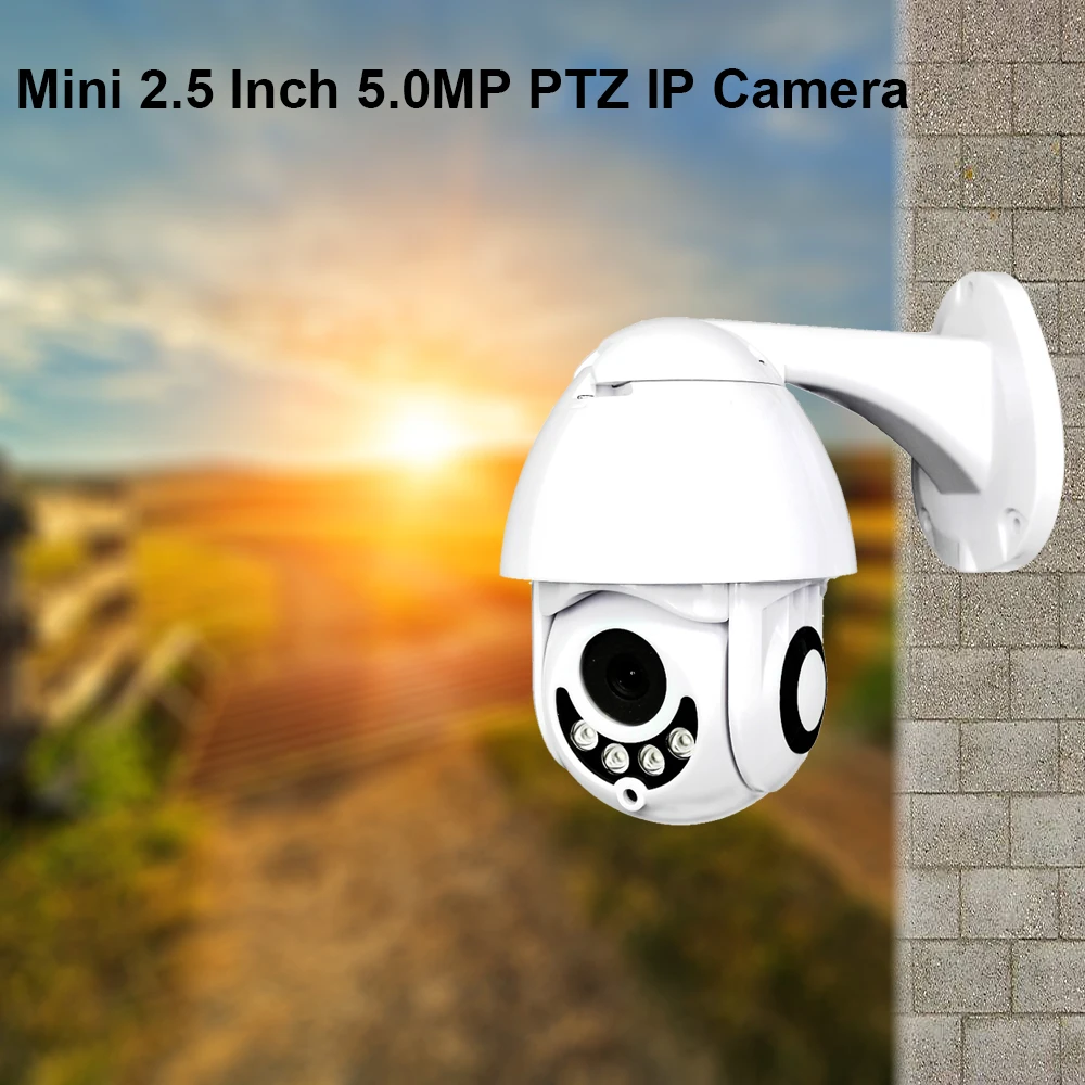 WestMile 5.0MP H.265 мини 2 5 дюймов PTZ Скорость купол проводной ONVIF IP Камера POE наружного