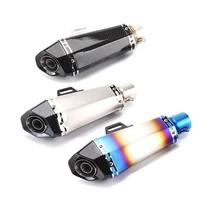 tkosm universal motorcycle exhaust pipe 51mm 60mm modified scooter exhaust muffler for kawasaki z750 z800 for ninja250 max 500