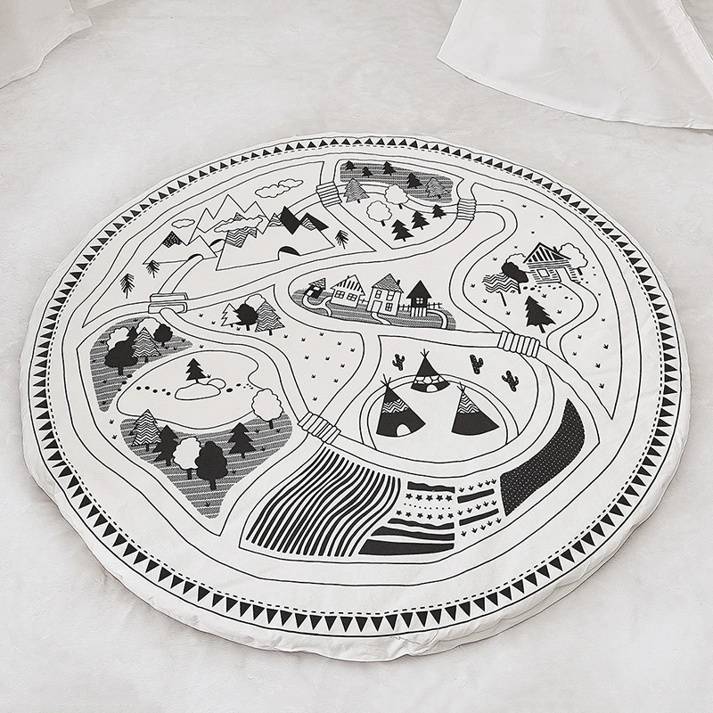 Детский игровой коврик Детские игровые коврики городские с изображением дорог