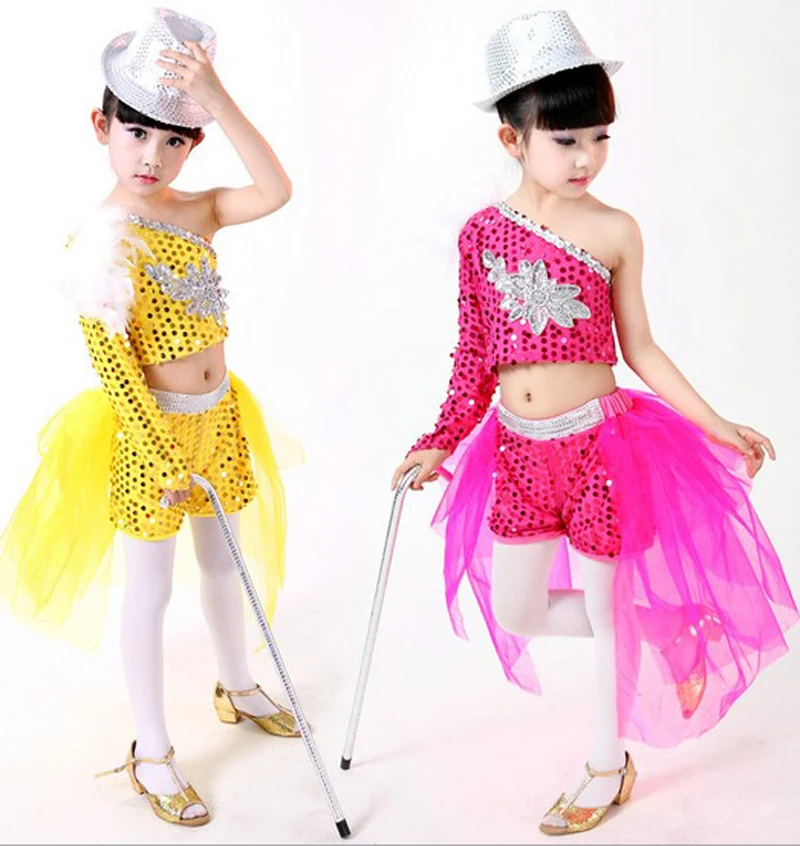 Розовое желтое голубое детское танцевальное платье с блестящими блестками для