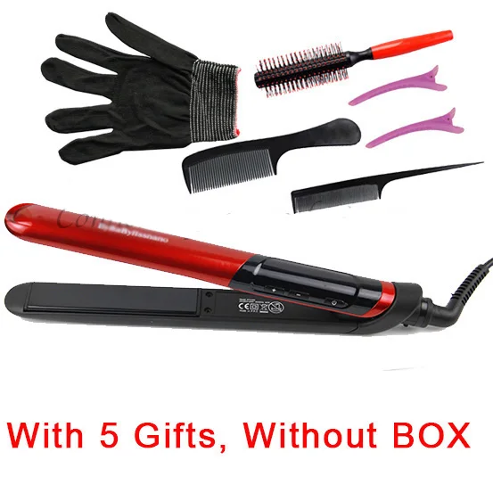 5 Gifts without Box Профессиональный Выпрямитель для волос, светодиодный выпрямитель для волос, утюжок для выпрямления волос, прямой инструмент для укладки волос - Цвет: 5 Gifts without Box
