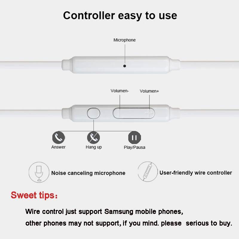 Подлинный Samsung eo eg920bw наушники вкладыши с дистанционное управление динамик для